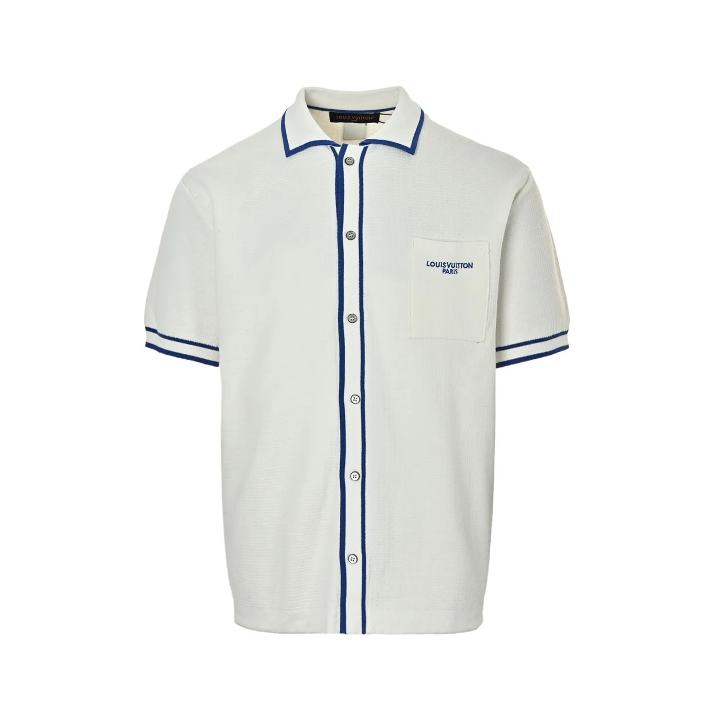Louis Vuitton/Louis Vuitton pocket logo embroidered knitted short-sleeved shirt